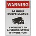 24 Hour Surveillance Sign